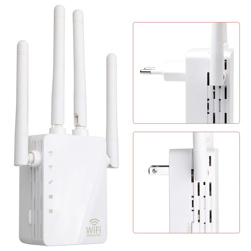 1200 Мбит/с беспроводной WiFi удлинитель сигнала 5 8G двухдиапазонный домашний