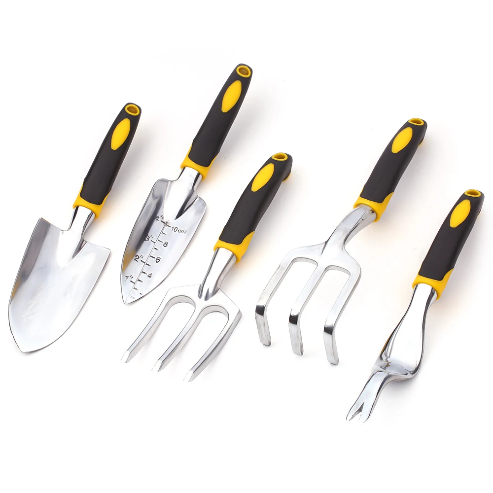 

5/4/3pcs Heavy Duty Cast-Aluminum Heads Gardening Kit Garden Tool Set Multifunctional Mini Easy Storage Digging Weeder