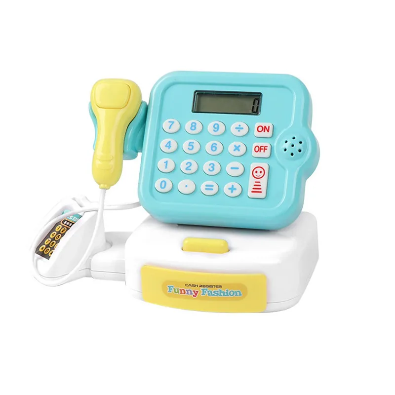 Cash register toy set Kids Pretend Toys Simulation Cash Shopping Cashier Role Play Game Set juguetes #4O21 (3)