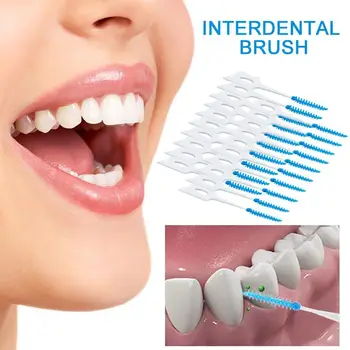 

20Pcs/Lot Dental Floss Interdental Brush Teeth Stick Pick Soft Dental Floss Silicone Flosser Cleane Toothpick Hygiene Tooth E5O4