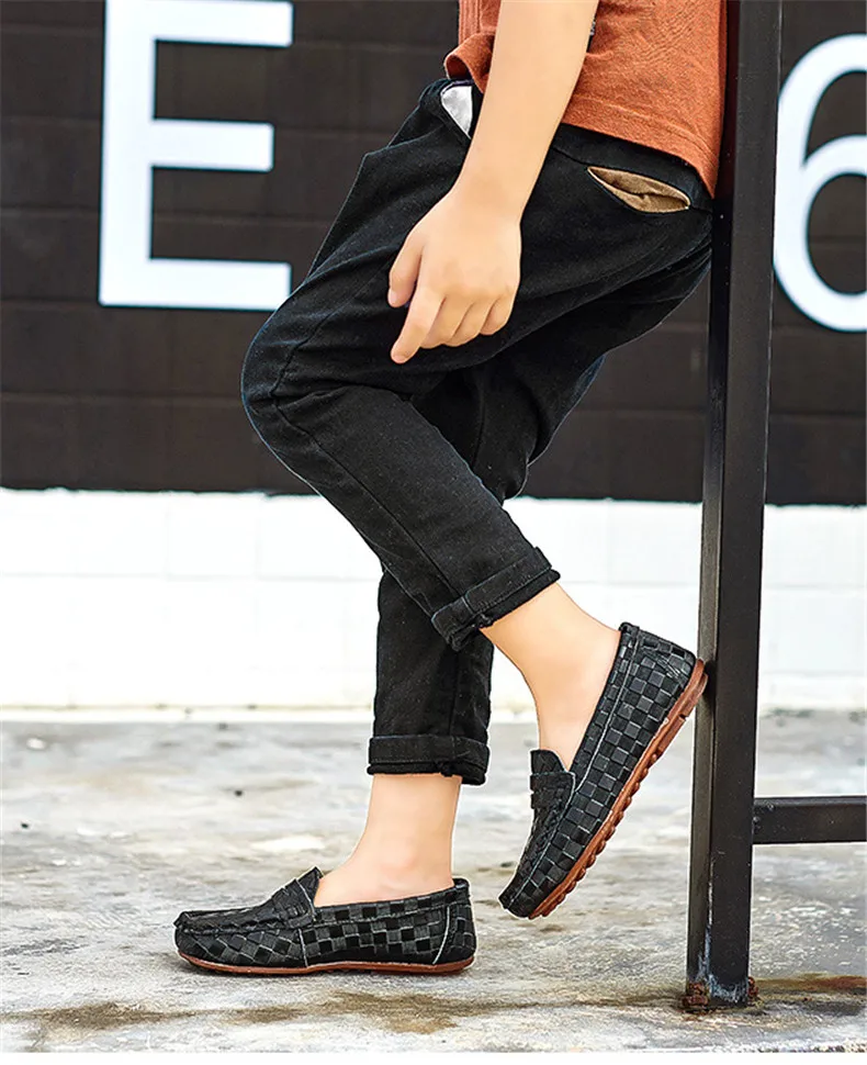2020 Spring Genuine Leather Kids Shoes for Boys Mocassins Fashion Soft Children Shoes For Boy Casual Flat Slip On Loafers (11)