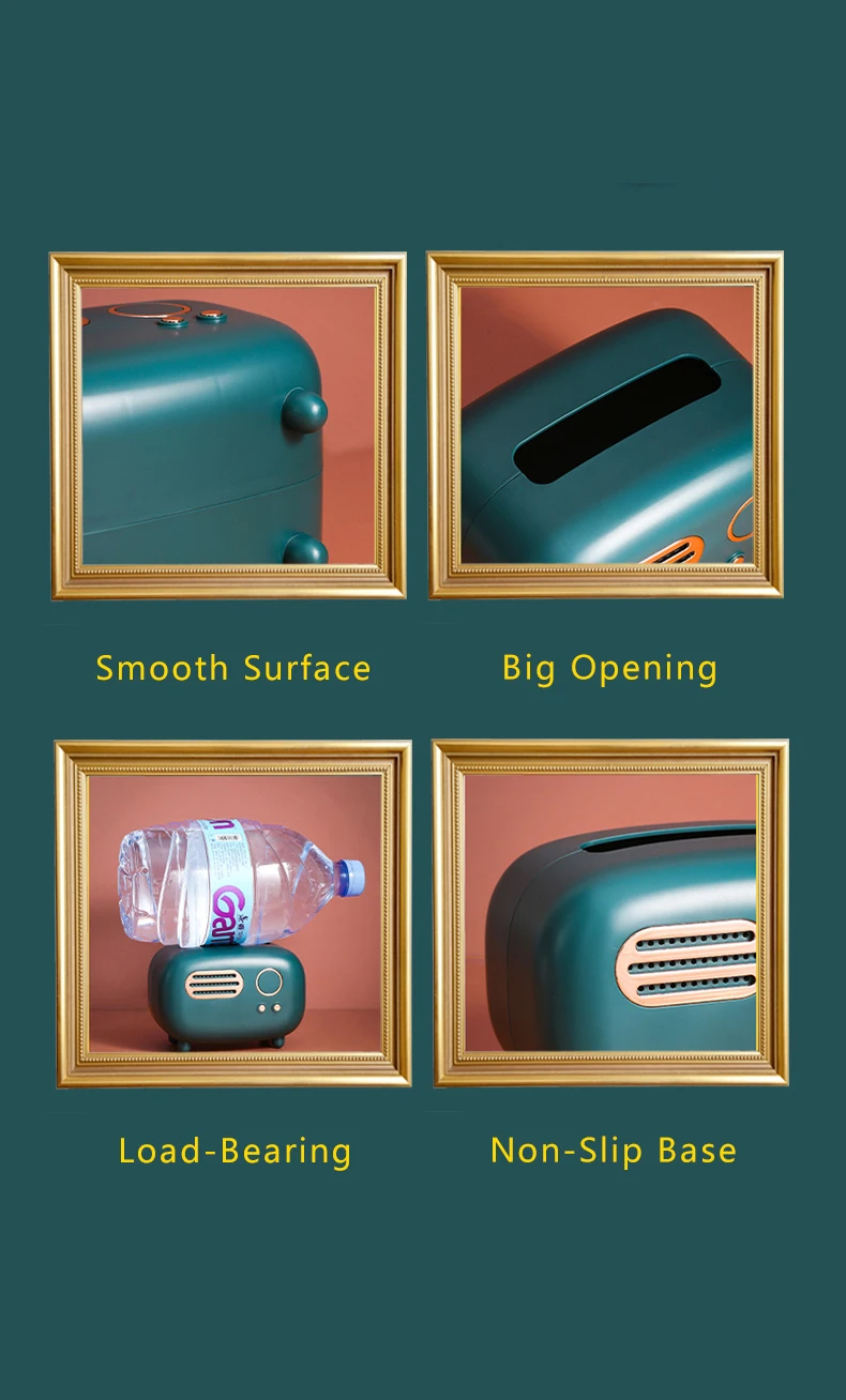Retro Radio Model Tissue Box Desktop Paper Holder Vintage Dispenser Storage Napkin Case Organizer Ornament Wet Wipes Decoration
