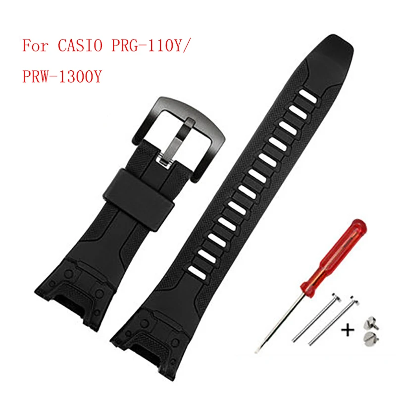 Wristwatch Bands Silicone Rubber Watchband Waterproof Straps For Casio