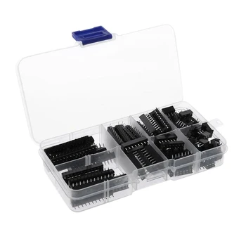 

66PCS DIP IC Sockets Adaptor Solder Type Socket Kit 8 Specifications Chip 6 8 14 16 18 20 24 28 Pin