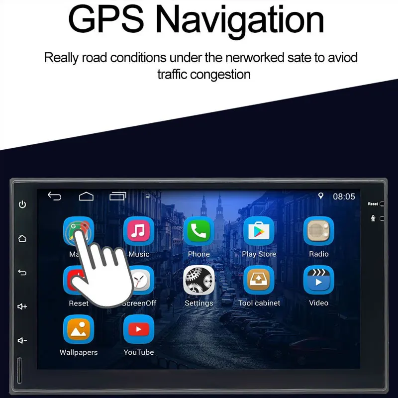 

Car Audio Car MP5 2Din MP5 Player Remote Control GPS AUX/USB/TF/FM Mirror Link 7 Inch