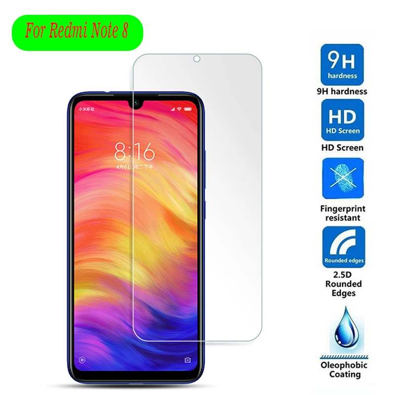 Full Glue Tempered Glass For Xiaomi Redmi Note 8 Protective Film Explosion-proof Screen Protector Note8 | Мобильные телефоны и