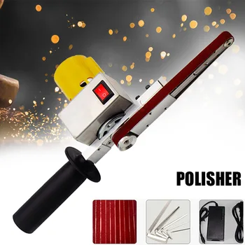 

Spot Handheld Grinder Electric Belt Sander Mini Sanding Polishing Machine Angle Grinder with Sanding Belt QP2