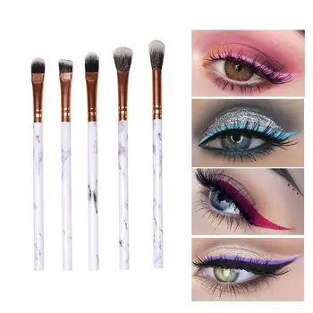 

5pcs Makeup Brushes Set Face Foundation Eyebrow Eyeliner Brush Blush Professional Concealer Marbling Cosmetic Tool Powder M K0F4