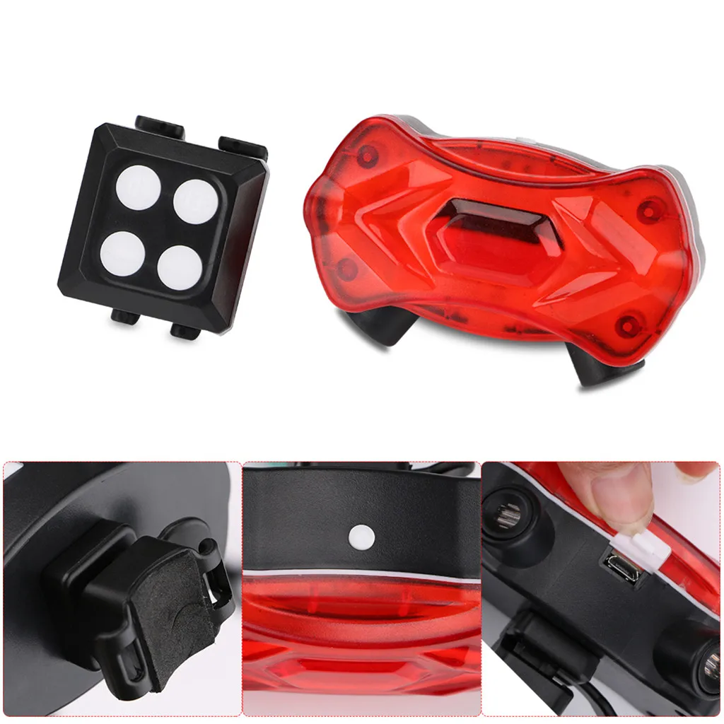 Best ISHOWTIENDA 2019 Bicycle Bike Rear LED Tail Light Wireless USB Remote Control Turn Signals Light #py6 4