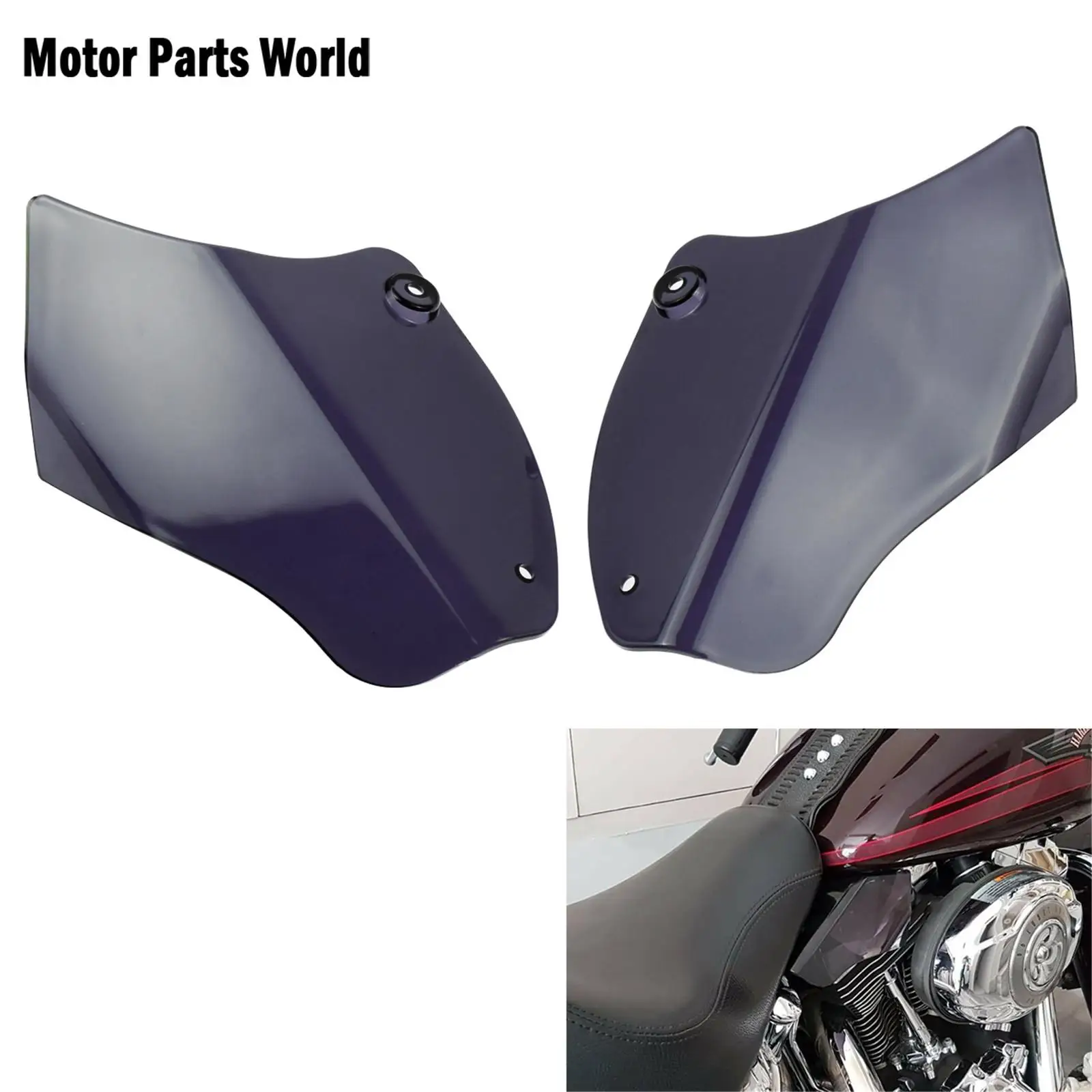 

Motorcycle Air Deflector Reflective Saddle Shields Air Heat Deflector For Harley Softail 2000-2017 Fatboy Deluxe FLSTN Slim FLS