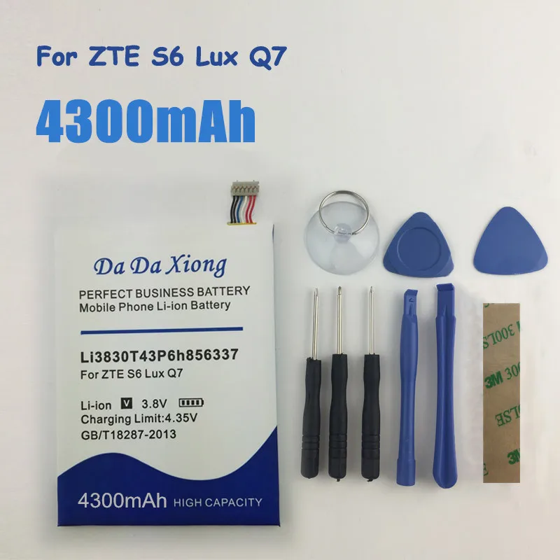 Аккумулятор Li3830T43P6h856337 на 4300 мА · ч для ZTE G719C N939St Qingyang 3 Blade S6 Lux Q7/-C | Мобильные
