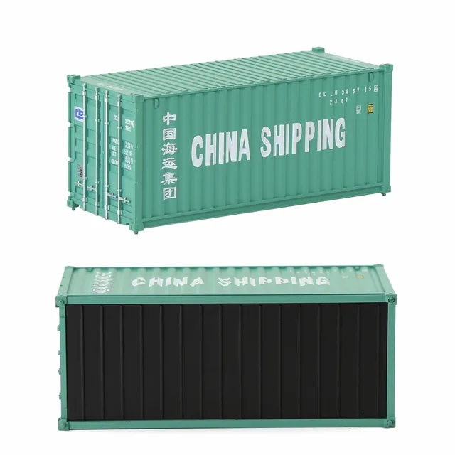 3pcs Mixed HO Scale 1:87 20ft 20' Shipping Contaniers Cargo Box Wagons with Different Road Name Model Railway Layout C8726