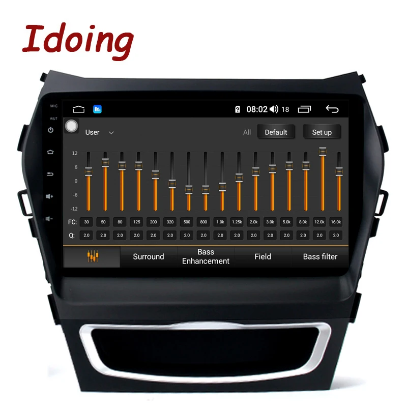 Sale Idoing 9"Car DSP Android 8.1 Radio Vedio Multimedia Player 4G+64G Octa Core For Hyundai Santa Fe 3 Grand 2013-2017 NO 2 DIN DVD 4