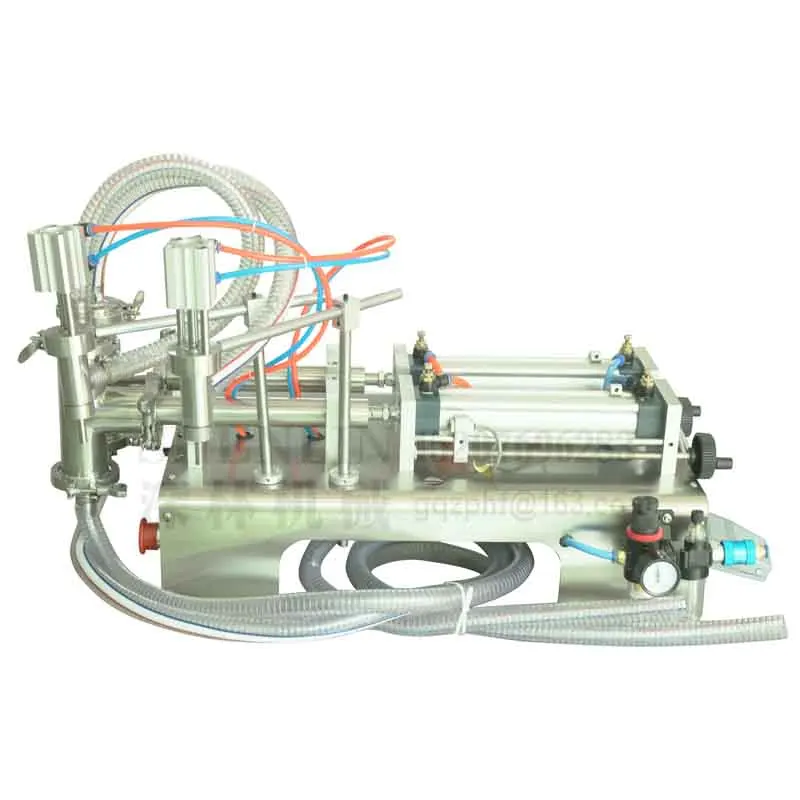 Semi-automatic filling machine pneumatic filling machine double head liquid filler beverage drink filling machine sauce 1000ml