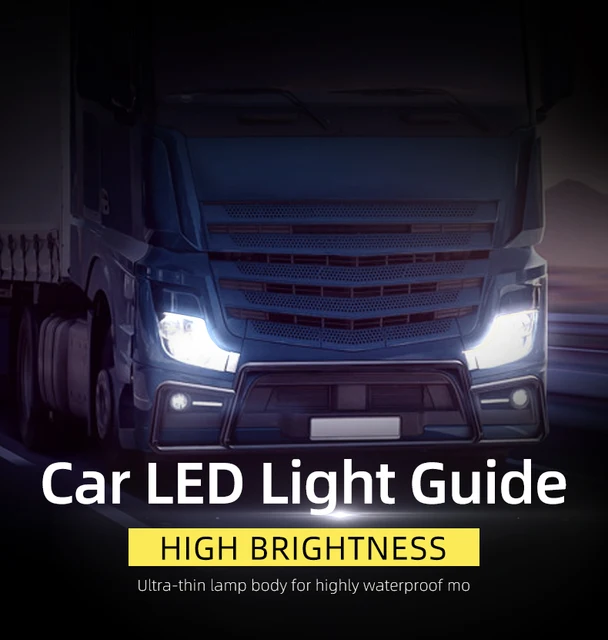 60/70cm 24v Truck Led Drl Daytime Running Light For Car Yellow Signal Turn  Signal Suitable Truck Pickup 24v Truck Car Light 2pcs - Signal Lamp -  AliExpress