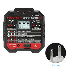 Тестер гнезд ЖК-дисплей мини цифровой настенный портативный прибор полярности напряжения электрический детектор неисправностей заземление нулевой линии