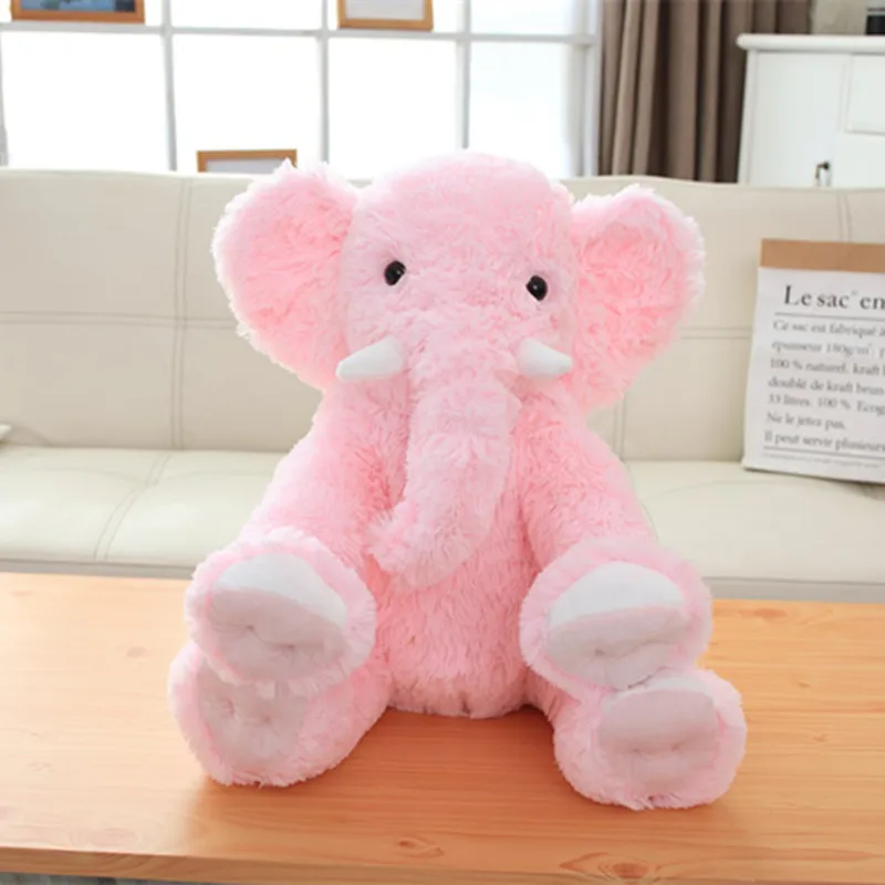 1 шт. 50 см милый младенец плюшевый слон, игрушка мягкий, успокаивающий слон Playmate спокойная детская игрушка слон подушка, Плюшевые игрушки Мягкая кукла - Цвет: Розовый