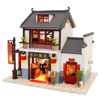 

M901 Chinese Style Building Miniature Diy Doll House Wooden Handmade Dollhouses Furniture Kit Handmade Toys Gifts
