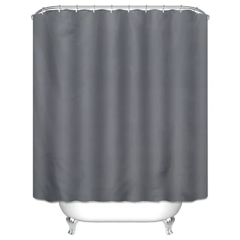 

180Cmx180Cm Custom Solid Color Waterproof Fabric Bathroom Shower Curtain With Plain Single Color