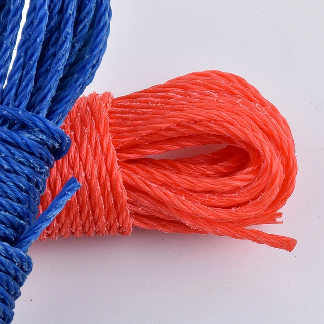 10 M/Tekercs Műanyag Kötél Otthoni Szárítókötél Esőálló Kendő Ponyvázza Az Árnyékolás Nettó Telepítést Kötő Kötelek Színes - Image 3