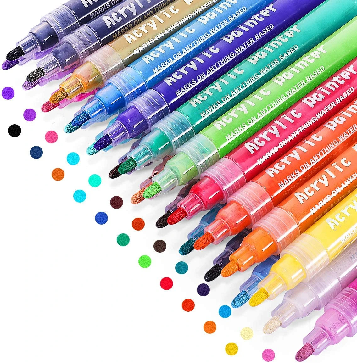 Acrylic Paint Markers, Premium Waterproof Permanent Brush Set Skin Tone