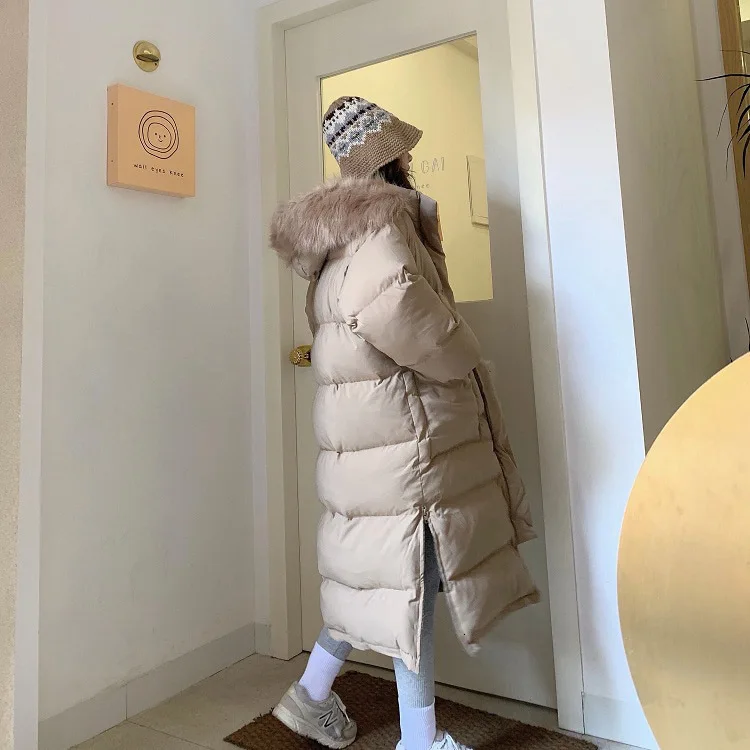 Winter Jacket Women Padded Jacket long Thick Down cotton Parkas female loose Fur Collar Winter Warm Coat For Women MY05