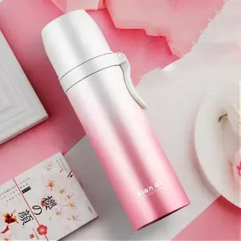 

Insulated Cup Girl Creative Student Cute Trend Fresh Water Cup Drop-resistant Simple Vacuum Stainless Steel Portable Insulation