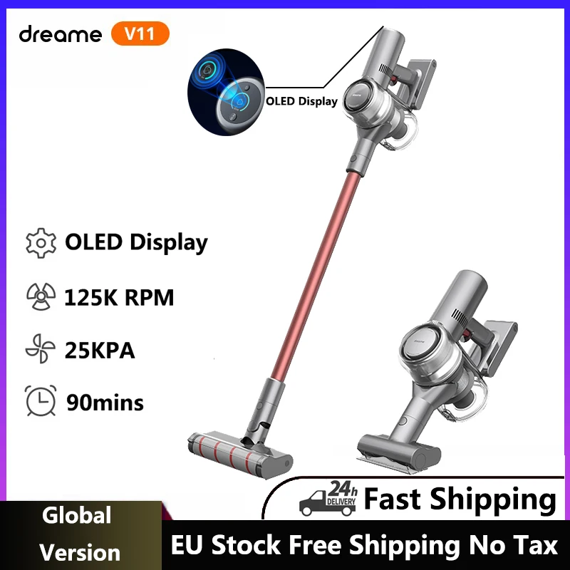Carpet Vacuum-Cleaner Dreame V11 Cordless 25kpa Dust-Collector STOCK Sweep NO One-Button