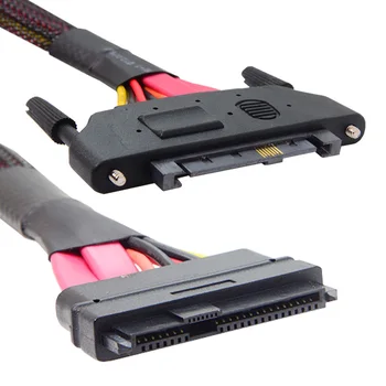 

10pcs/lot SFF-8482 SAS Cable 29Pin Male to Female Hard Disk DRIVE EXTENSION Cable 25cm