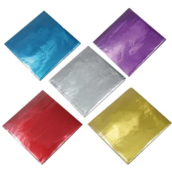 

5 Colored DIY Chocolate Wrapping Paper Party Gifts Decoration Tin Foil Candy Lolly Packing Wrappers Square 3.15"x3.15" 1000PCS