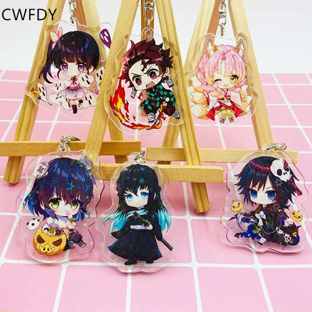 Q Versão Anime Chaveiro para Homens e Mulheres, Chaveiro Bonito Dos Desenhos  Animados, Demon Slayer, Kimetsu No Yaiba, Tanjiro Kamado, Inosuke, Presente  para Crianças, PVC - AliExpress