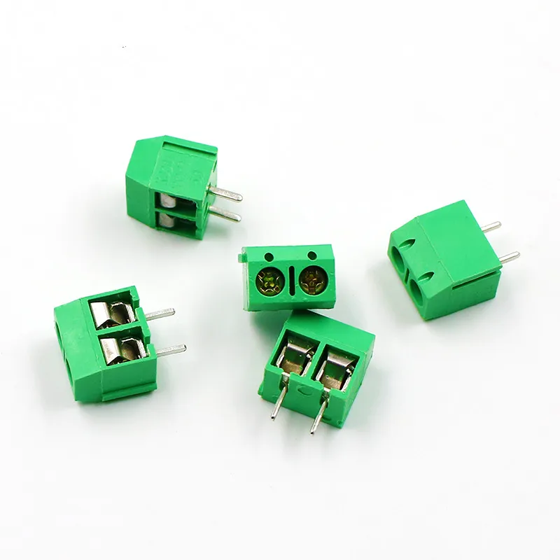 10 шт./лот KF301-5.0-2P KF301-3P KF301-4P шаг 5,0 мм прямой контакт Американская классификация проводов 2р 3P 4P винт клеммный блок печатных плат разъем сине-зеленый