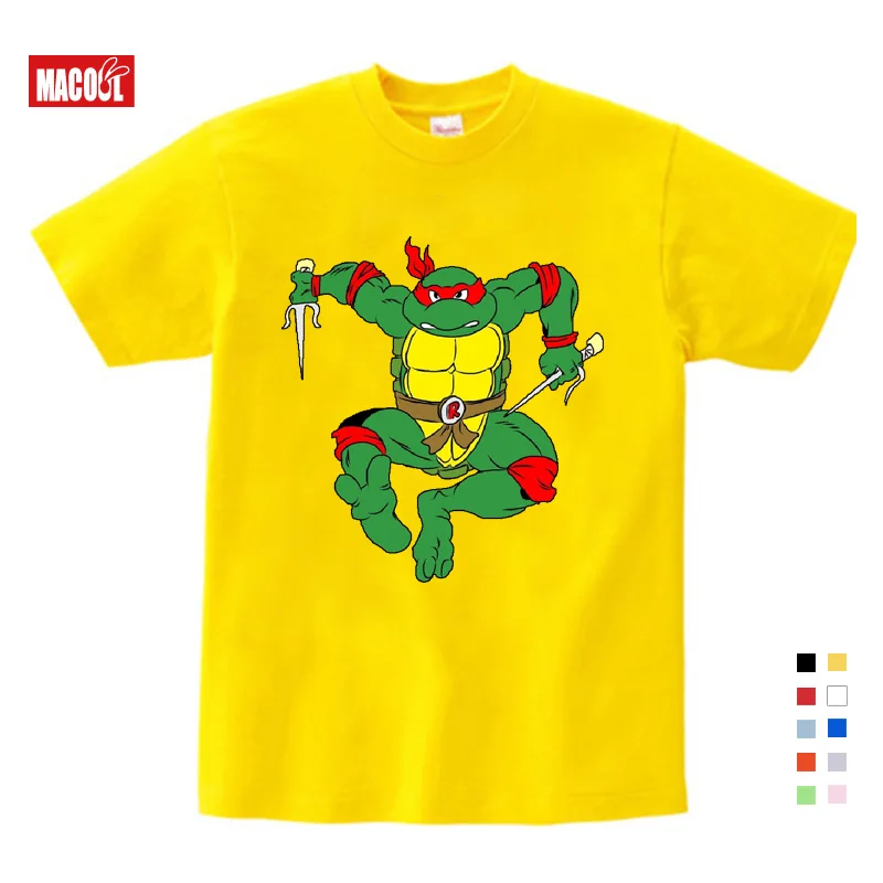 T-shirt yellow Детская футболка с принтом аниме; модные Забавные футболки для мальчиков; модная красная футболка с круглым вырезом для малышей - Цвет: T-shirt yellow