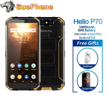

Blackview BV9500 Plus Smartphone 5.7" 4GB RAM 64GB ROM Android 9.0 IP68 Waterproof Mobile phone Helio P70 10000mAh Cellphone