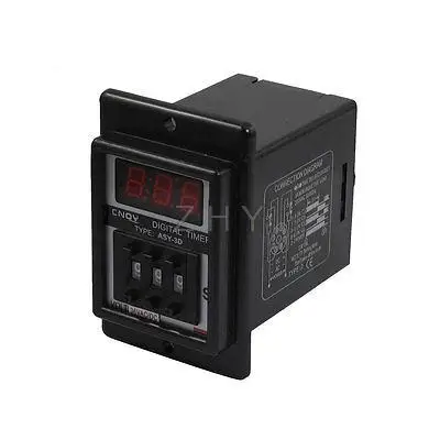 

Black AC/DC 36V Power on Delay Timer Time Relay 0.1-99.9 Second 8 Pins ASY-3D