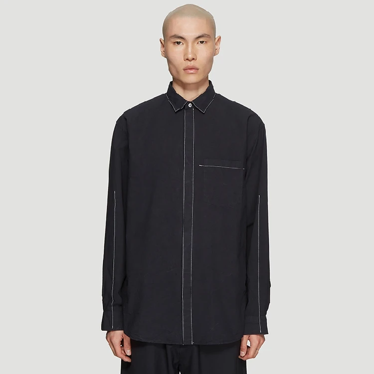 

Customized plus size S-6XL ! New men's Autumn Winter Line Pressing Simple Fashion GD Hairdresser Stage Show Long Sleeve Shirts