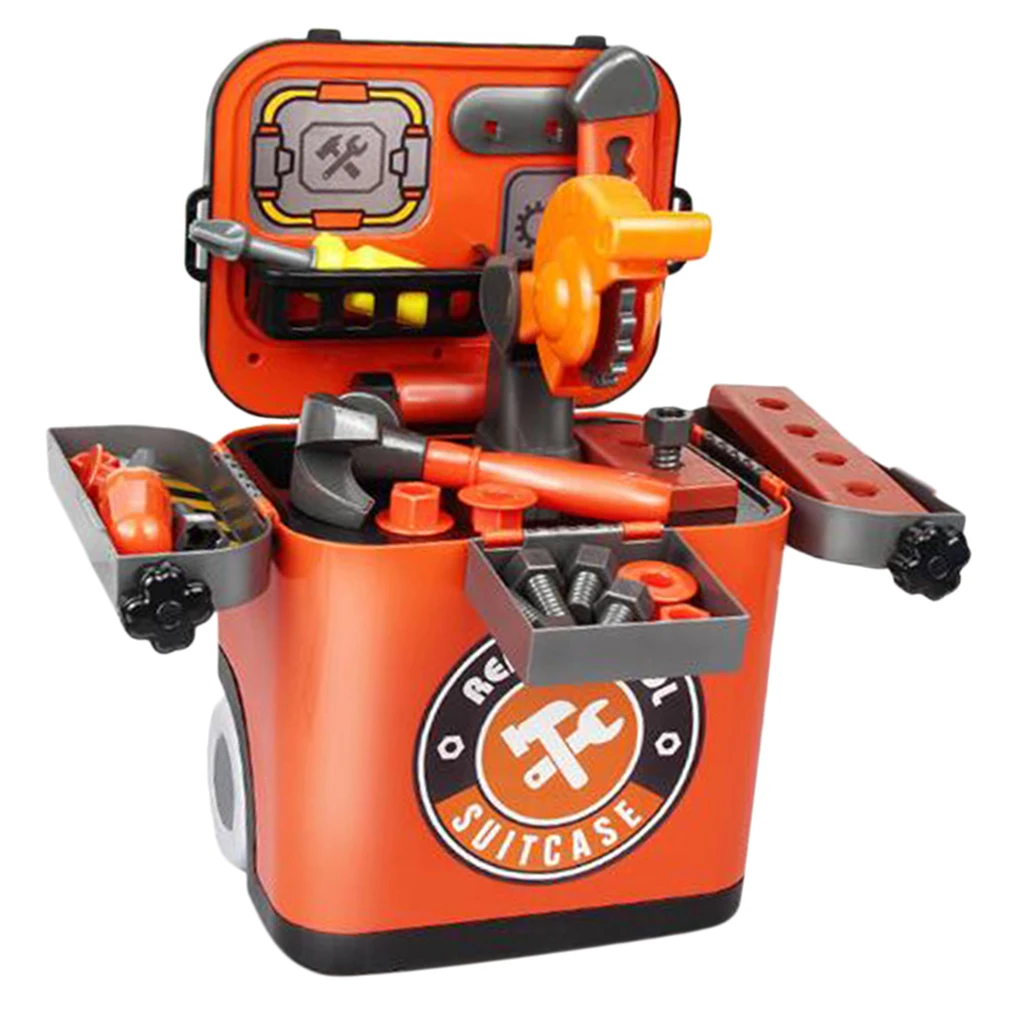 

Kids Tool Set with Storage Box (Portable Suitcase), Pretend Play Toys for Boys and Girls Age 3+