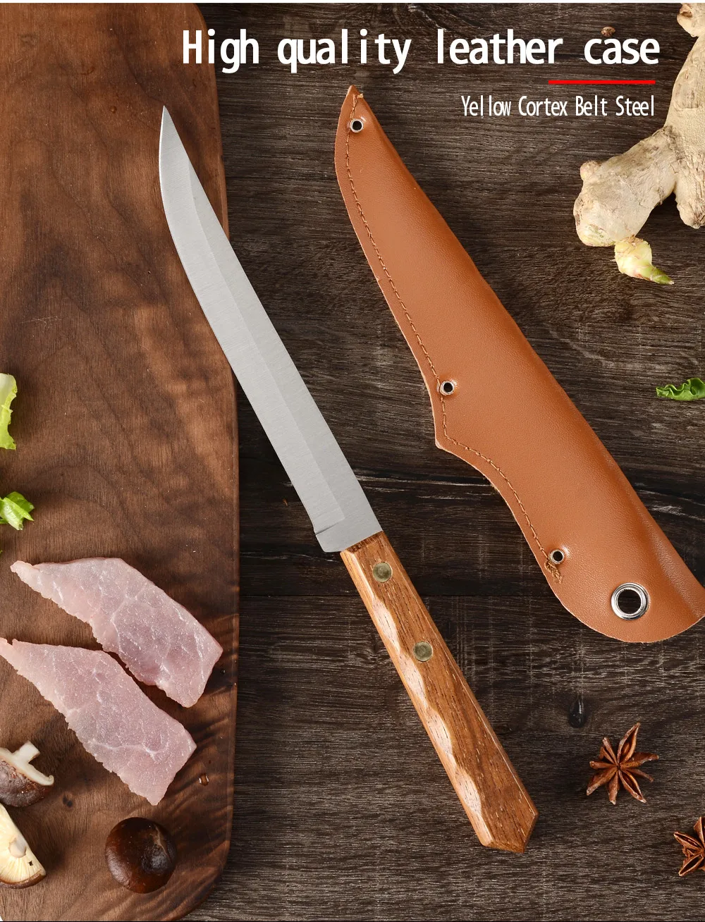 带皮套黄木柄不锈钢3cr13剔骨刀详情英_07
