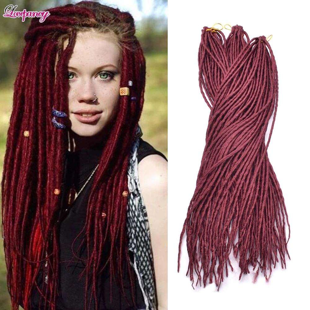 Synthetic Faux Locs Crochet Braids Hair Dreadlocks Knotless Hook Dreads  Ombre Color Braiding Hair Extensions For Women Lovepancy| | - AliExpress