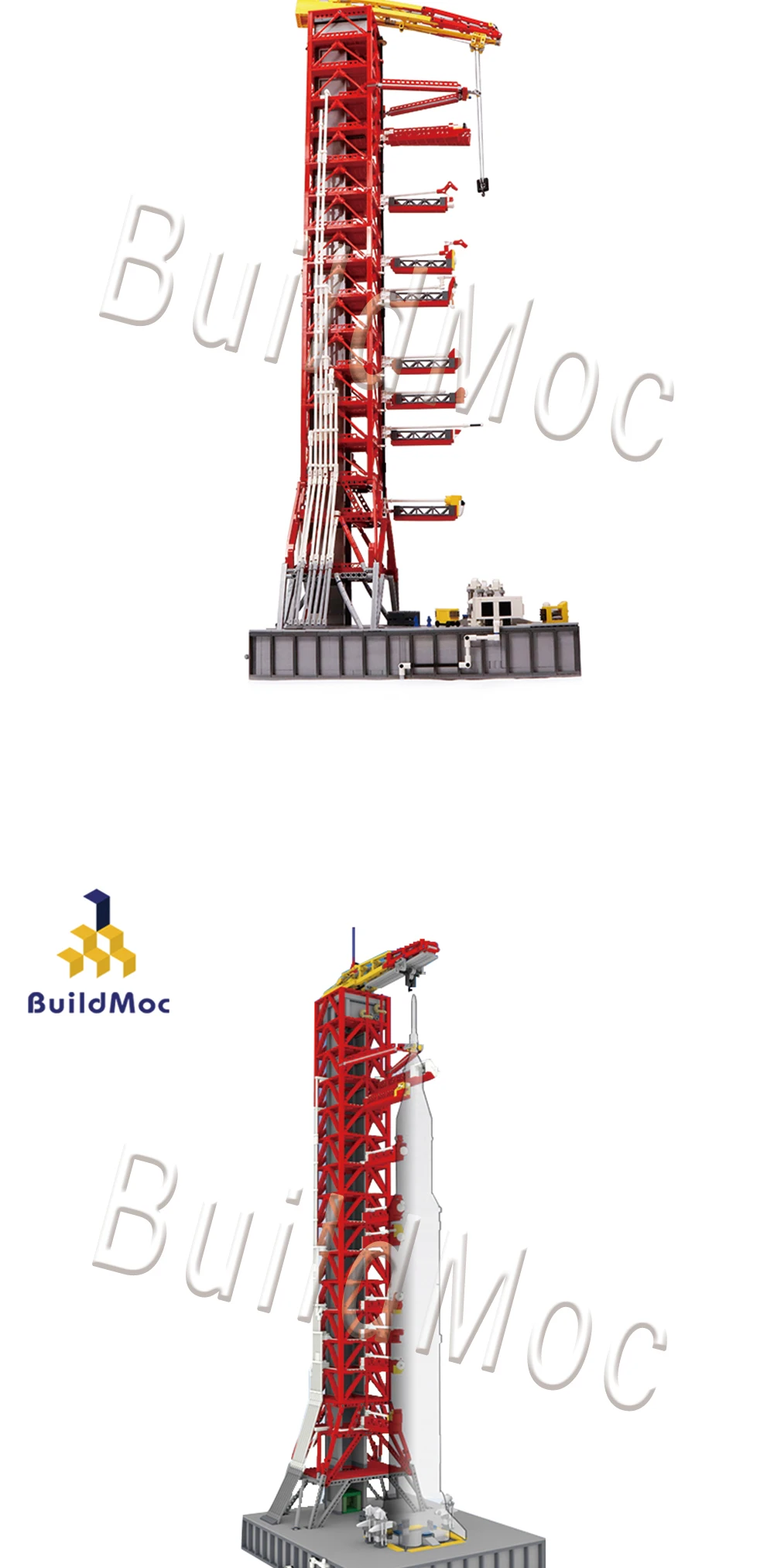 BuildMoc Звездные войны космическая серия Аполлон Сатурн V Запуск пупочной башни для 21309 техника строительные блоки кирпичи подарок ребенку