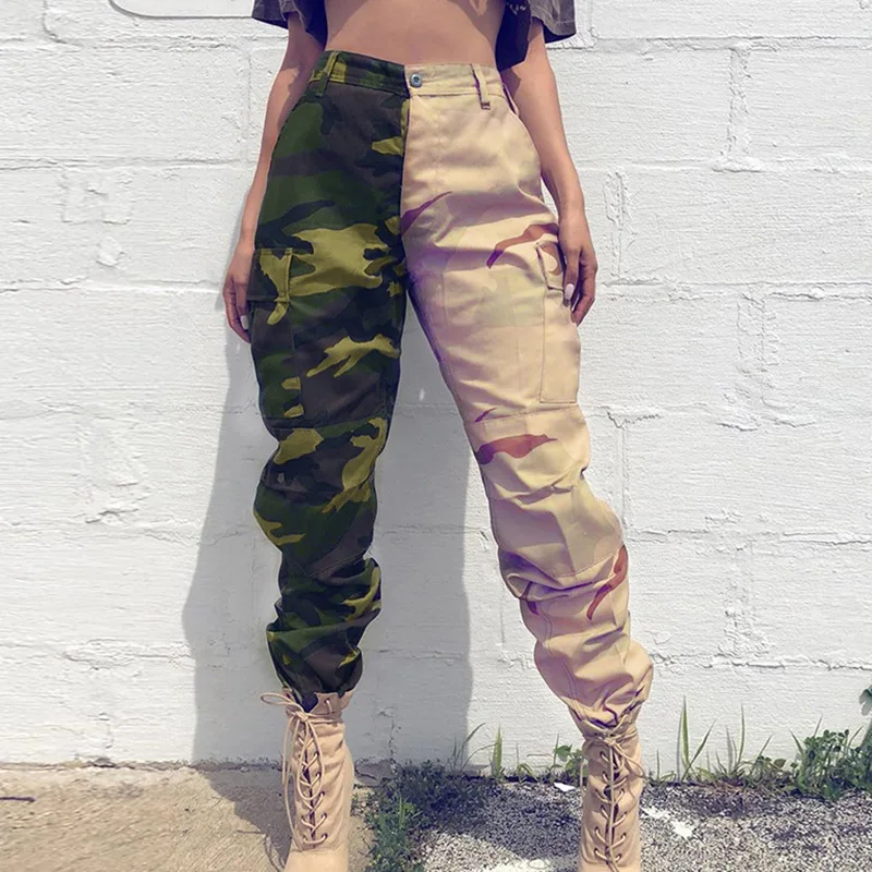 Pantalones militares del Ejército para mujer, uniforme de pantalones Cargo deportivos tácticos con costuras de camuflaje a la moda _ - AliExpress Mobile