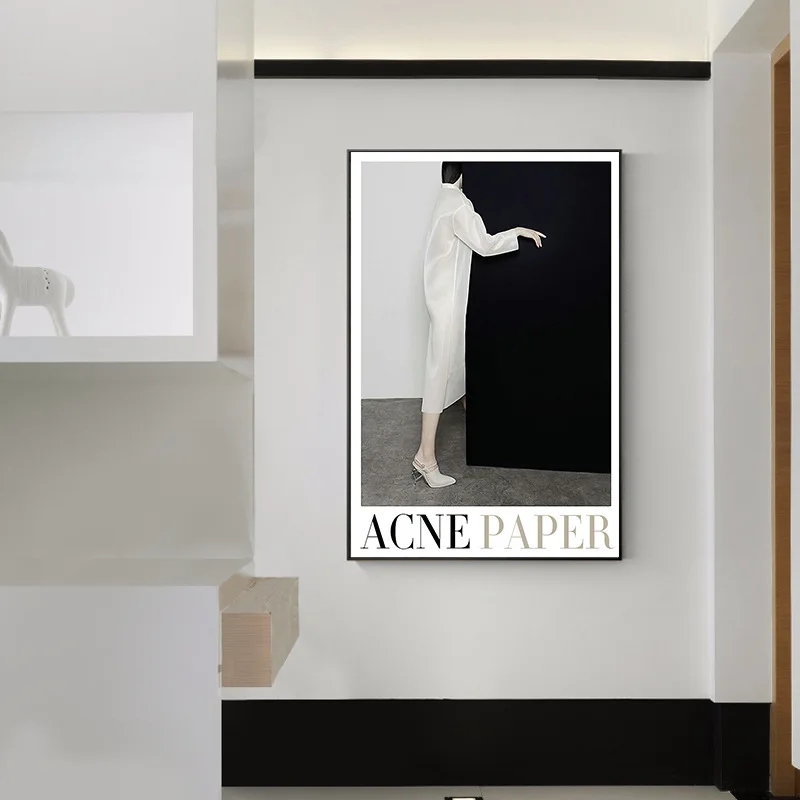 Black And White Abstract Woman Model Poster Artistic Canvas Paintings Wall Art Picture For Bedroom Modern Home Decoration | Дом и сад