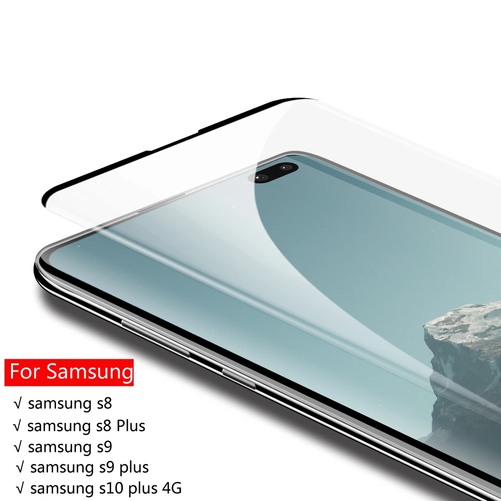 Защитное стекло с полным покрытием для Samsung Galaxy S10 4G S8 S9 Plus закаленное Note 8 9 10 |