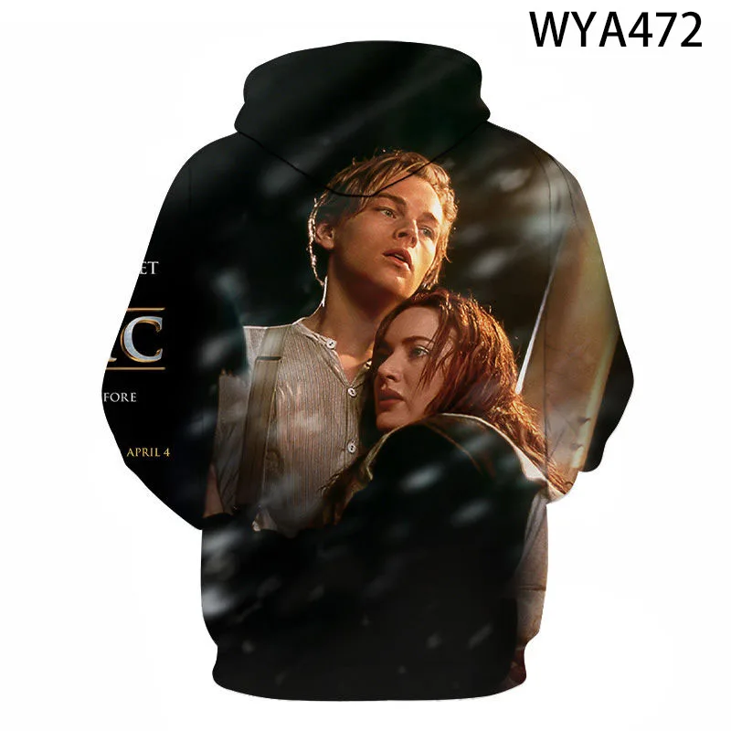 Titanic 3d impressão hoodies das mulheres dos