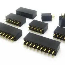 10 шт. 2* Американская классификация проводов 2р 2* 3Pin 2X4/5/6/7/8/9/10/12/15/17/18/20/25/40 контактный разъем штыревая полоска 2,54 мм двухрядный Strit Pin