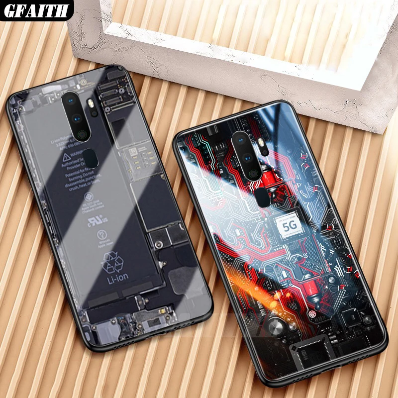 GFAITH для OPPO A9 2020 чехол Explorer окрашенный из закаленного стекла A5 Funda | Мобильные