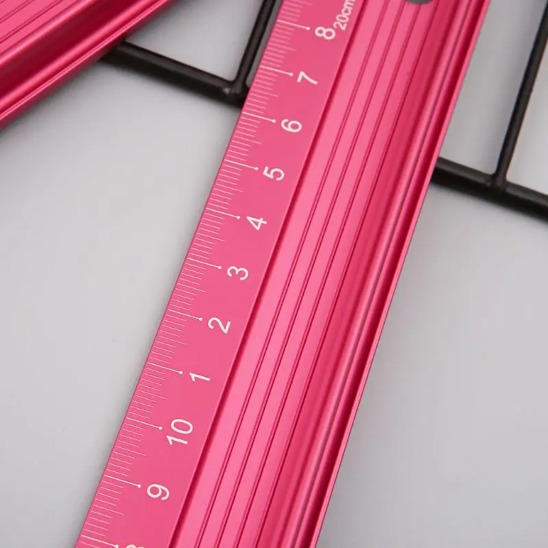 Professional Aluminum Alloy Straight Ruler Protective Scale Measuring Engineers Drawing Tool 20/30/45cm straight ruler metal ruler
