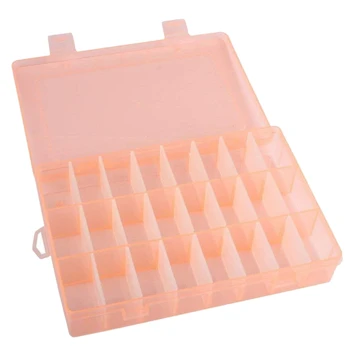 

New Adjustable 24 Compartment Slot Plastic Craft Storage Box Jewellery Tool Container Organiser