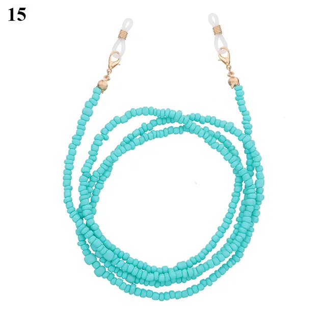 Bohemian Colored Mask Strap Beaded Glasses Chains Women Face Mask Lanyard Anti Slip Women's Neck Chain For Eyeglass Sunglasses 15