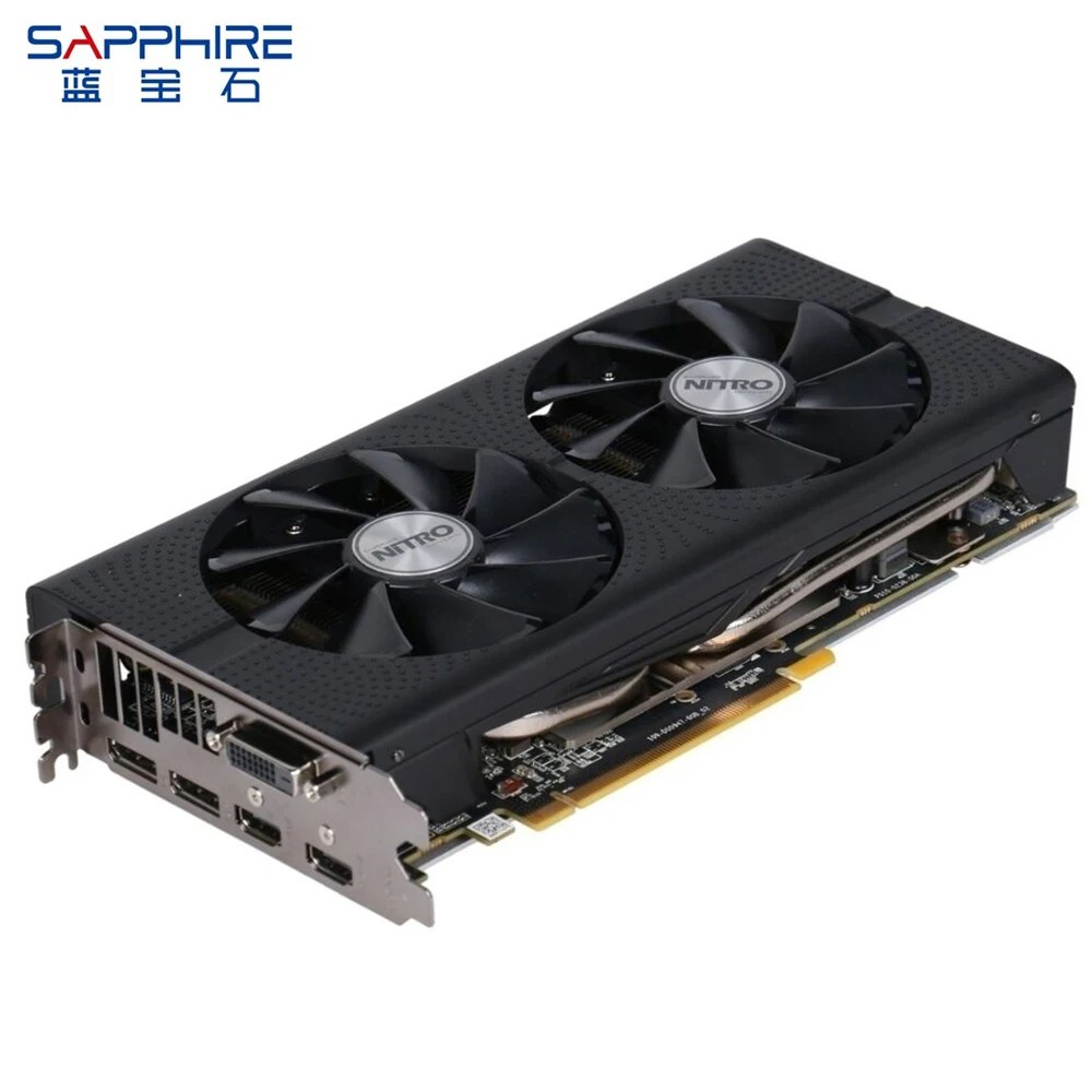 Видеокарты SAPPHIRE Radeon AMD RX480 8 Гб видеокарта AMD Gaming PC видеокарта RX480 GPU 256bit 8 ГБ GDDR5 настольная игровая Карта Б/у